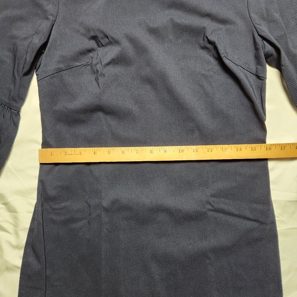 J McLaughlin Womens 6 Elle 3/4 Bell Sleeve Scalloped Hem Dress Navy - Picture 9 of 9